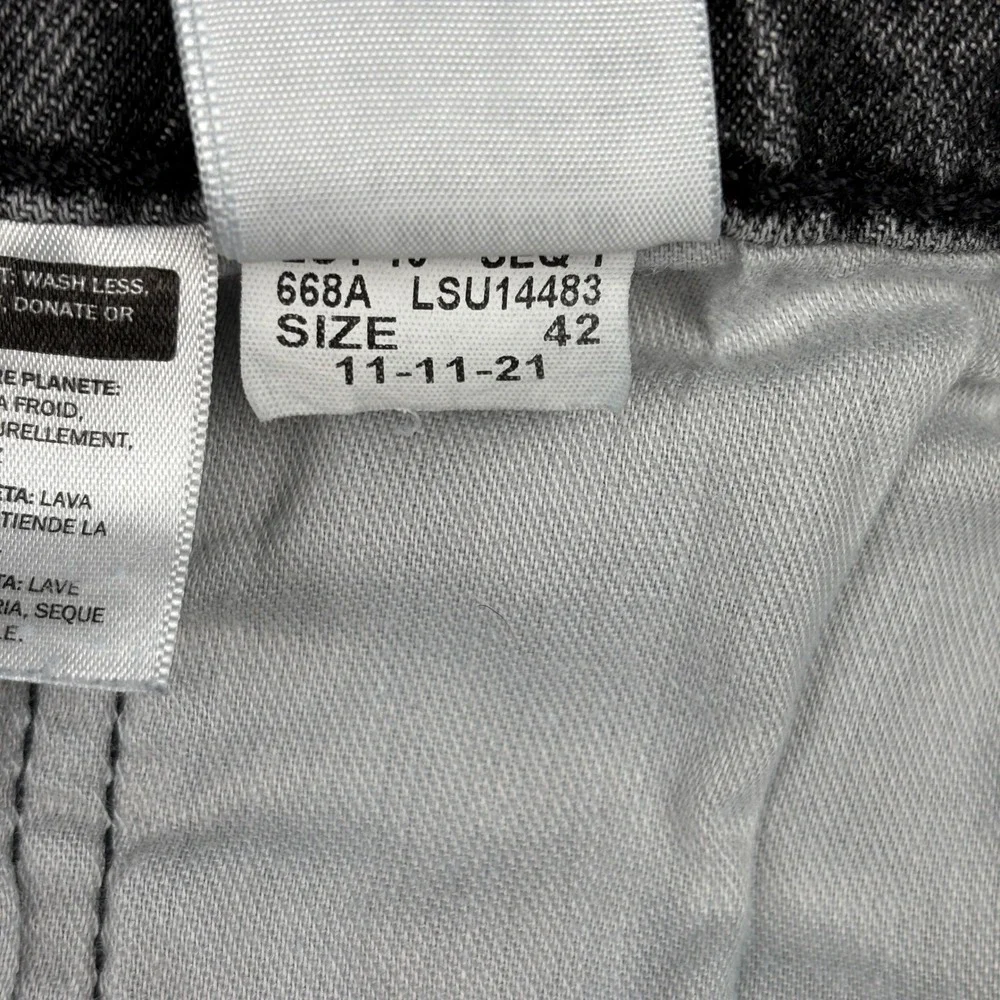 Levis 511 Slim Fit Denim Shorts Mens 42‎ Washed Black Gray Stretch Jean Shorts